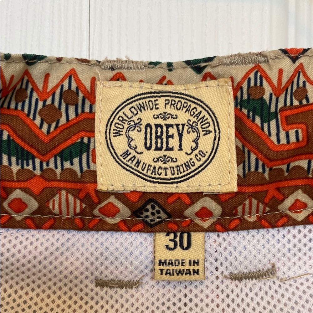 Obey Geometric Patterned Trunks - Orange, Green, … - image 2